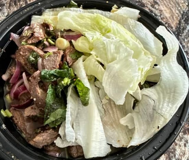 Grilled Spicy Beef Salad.